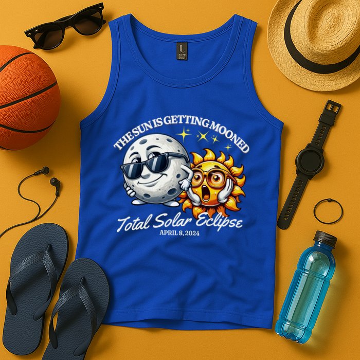 Funny The Sun Is Getting Mooned Total Solar Eclipse April 08 2024 Tank Top