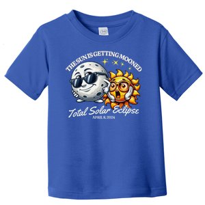 Funny The Sun Is Getting Mooned Total Solar Eclipse April 08 2024 Toddler T-Shirt