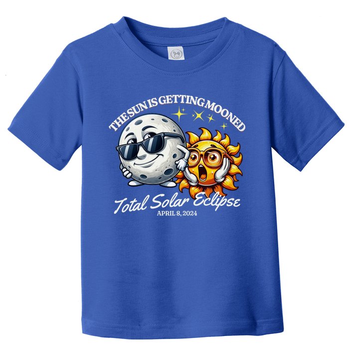 Funny The Sun Is Getting Mooned Total Solar Eclipse April 08 2024 Toddler T-Shirt