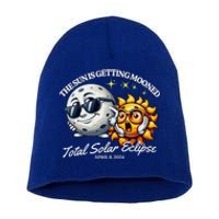 Funny The Sun Is Getting Mooned Total Solar Eclipse April 08 2024 Short Acrylic Beanie