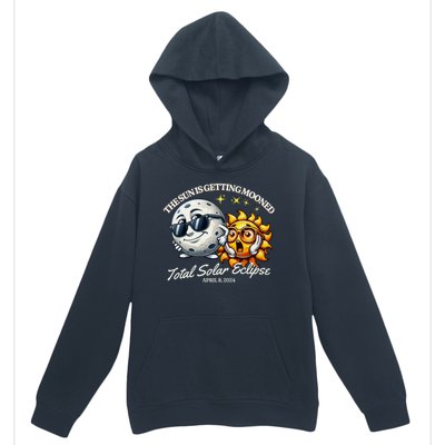 Funny The Sun Is Getting Mooned Total Solar Eclipse April 08 2024 Urban Pullover Hoodie