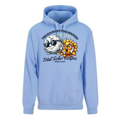 Funny The Sun Is Getting Mooned Total Solar Eclipse April 08 2024 Unisex Surf Hoodie