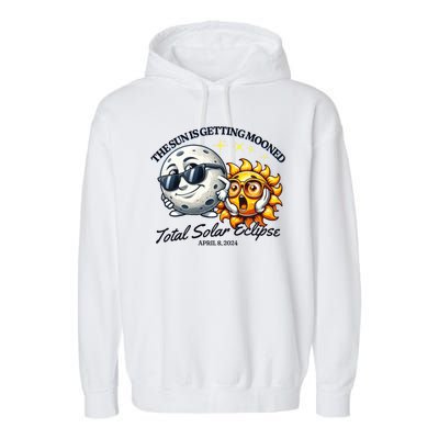 Funny The Sun Is Getting Mooned Total Solar Eclipse April 08 2024 Garment-Dyed Fleece Hoodie