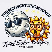 Funny The Sun Is Getting Mooned Total Solar Eclipse April 08 2024 Garment-Dyed Sweatshirt