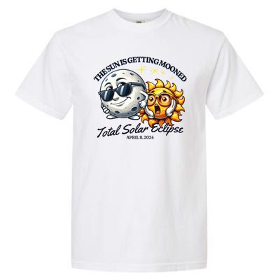 Funny The Sun Is Getting Mooned Total Solar Eclipse April 08 2024 Garment-Dyed Heavyweight T-Shirt