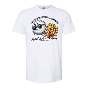 Funny The Sun Is Getting Mooned Total Solar Eclipse April 08 2024 Softstyle CVC T-Shirt