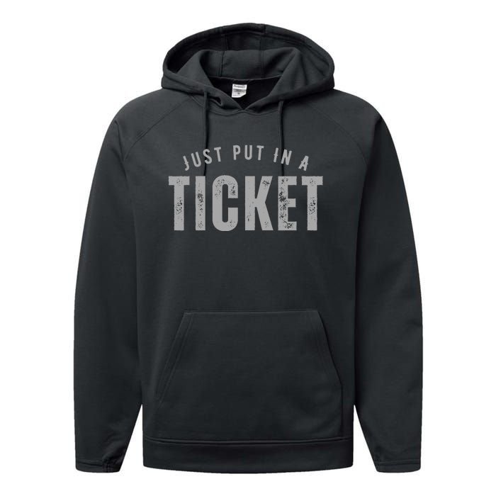 Funny Tech Support Just Put In A Ticket Performance Fleece Hoodie