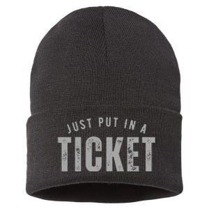 Funny Tech Support Just Put In A Ticket Sustainable Knit Beanie