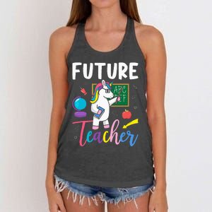 Future Teacher School Teacher Female Women's Knotted Racerback Tank