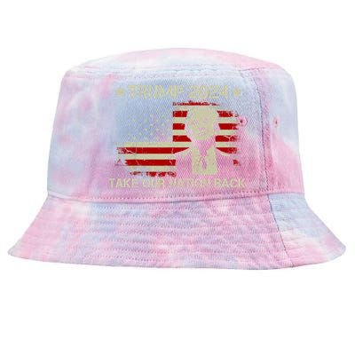 Free Trump Supporters Pro Trump 2024 Take Our Nation Back Republican Tie-Dyed Bucket Hat