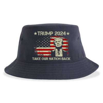 Free Trump Supporters Pro Trump 2024 Take Our Nation Back Republican Sustainable Bucket Hat