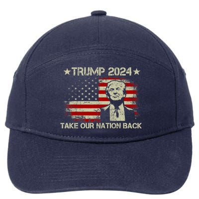 Free Trump Supporters Pro Trump 2024 Take Our Nation Back Republican 7-Panel Snapback Hat