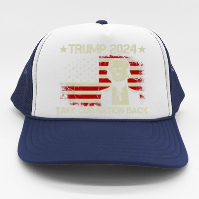 Free Trump Supporters Pro Trump 2024 Take Our Nation Back Republican Trucker Hat