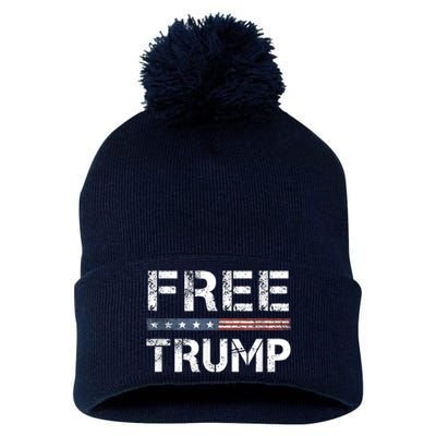 Free Trump Supporters Pro Trump 2024 Take Our Nation Back Republican Pom Pom 12in Knit Beanie