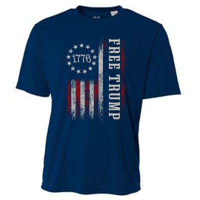 Free Trump Supporters Pro Trump 2024 Take Our Nation Back Republican Cooling Performance Crew T-Shirt