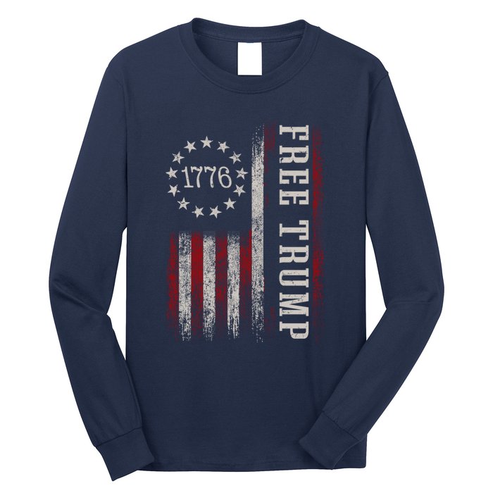 Free Trump Supporters Pro Trump 2024 Take Our Nation Back Republican Long Sleeve Shirt