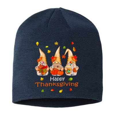 Funny Thanksgiving Shirts Gnome Gnomies Lover Sustainable Beanie