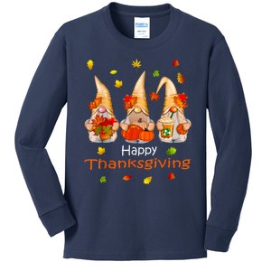 Funny Thanksgiving Shirts Gnome Gnomies Lover Kids Long Sleeve Shirt