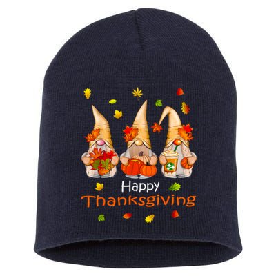 Funny Thanksgiving Shirts Gnome Gnomies Lover Short Acrylic Beanie