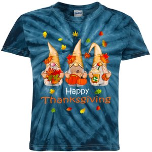 Funny Thanksgiving Shirts Gnome Gnomies Lover Kids Tie-Dye T-Shirt