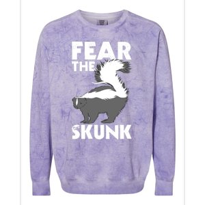 Fear The Skunk Zoologist Zookeeper Wildlife Animal Lover Colorblast Crewneck Sweatshirt