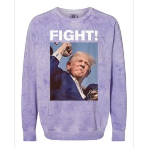 Fight! Trump Shot Trump Rally Trump 2024 Us Flag Donald Trump Election Rally Colorblast Crewneck Sweatshirt