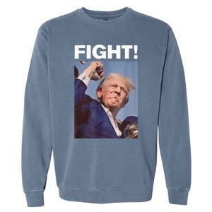 Fight! Trump Shot Trump Rally Trump 2024 Us Flag Donald Trump Election Rally Garment-Dyed Sweatshirt