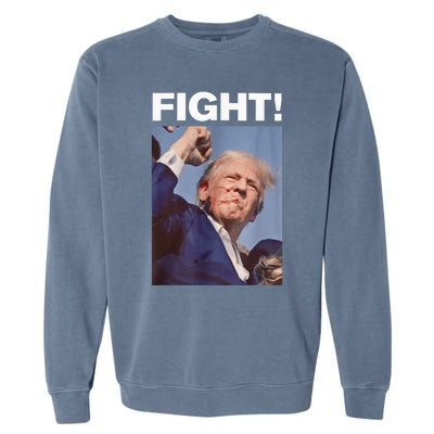 Fight! Trump Shot Trump Rally Trump 2024 Us Flag Donald Trump Election Rally Garment-Dyed Sweatshirt