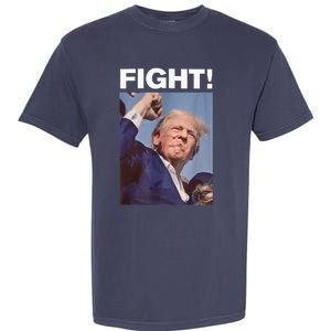 Fight! Trump Shot Trump Rally Trump 2024 Us Flag Donald Trump Election Rally Garment-Dyed Heavyweight T-Shirt