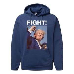 Fight! Trump Shot Trump Rally Trump 2024 Us Flag Donald Trump Election Rally Performance Fleece Hoodie