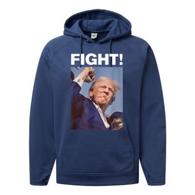 Fight! Trump Shot Trump Rally Trump 2024 Us Flag Donald Trump Election Rally Performance Fleece Hoodie