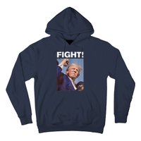 Fight! Trump Shot Trump Rally Trump 2024 Us Flag Donald Trump Election Rally Hoodie