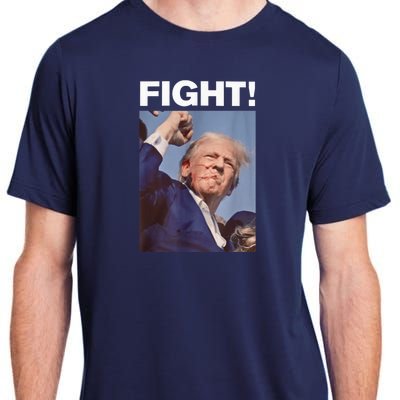 Fight! Trump Shot Trump Rally Trump 2024 Us Flag Donald Trump Election Rally Adult ChromaSoft Performance T-Shirt