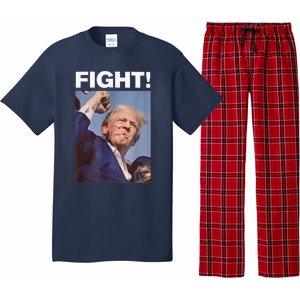 Fight! Trump Shot Trump Rally Trump 2024 Us Flag Donald Trump Election Rally Pajama Set