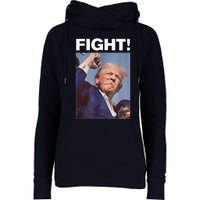 Fight! Trump Shot Trump Rally Trump 2024 Us Flag Donald Trump Election Rally Womens Funnel Neck Pullover Hood