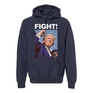 Fight! Trump Shot Trump Rally Trump 2024 Us Flag Donald Trump Election Rally Premium Hoodie