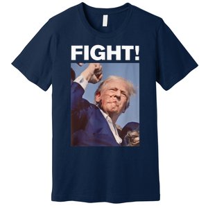 Fight! Trump Shot Trump Rally Trump 2024 Us Flag Donald Trump Election Rally Premium T-Shirt