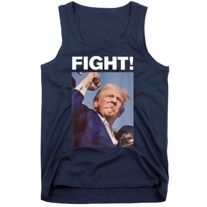 Fight! Trump Shot Trump Rally Trump 2024 Us Flag Donald Trump Election Rally Tank Top