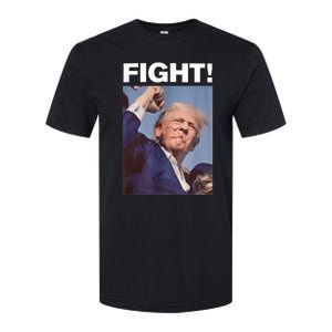 Fight! Trump Shot Trump Rally Trump 2024 Us Flag Donald Trump Election Rally Softstyle CVC T-Shirt