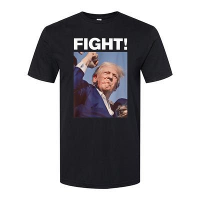 Fight! Trump Shot Trump Rally Trump 2024 Us Flag Donald Trump Election Rally Softstyle CVC T-Shirt