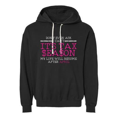 Funny Tax Season Accountant Taxation Gift Garment-Dyed Fleece Hoodie