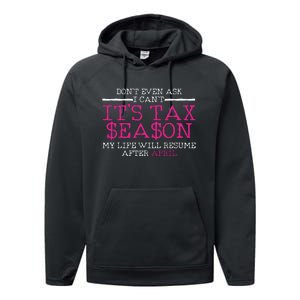 Funny Tax Season Accountant Taxation Gift Performance Fleece Hoodie