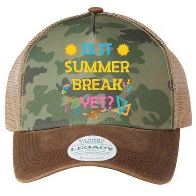 Funny Teacher Summer Break Spring Break Last Day Of School Gift Legacy Tie Dye Trucker Hat