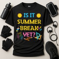 Funny Teacher Summer Break Spring Break Last Day Of School Gift Cooling Performance Crew T-Shirt