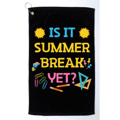 Funny Teacher Summer Break Spring Break Last Day Of School Gift Golf Towel