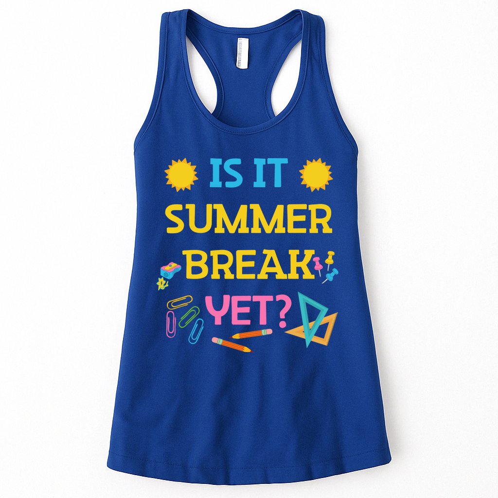 Funny Teacher Summer Break Spring Break Last Day Of School Gift Womens Tank Top
