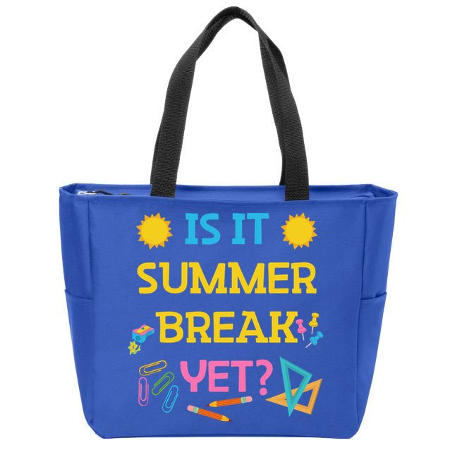 Funny Teacher Summer Break Spring Break Last Day Of School Gift Zip Tote Bag