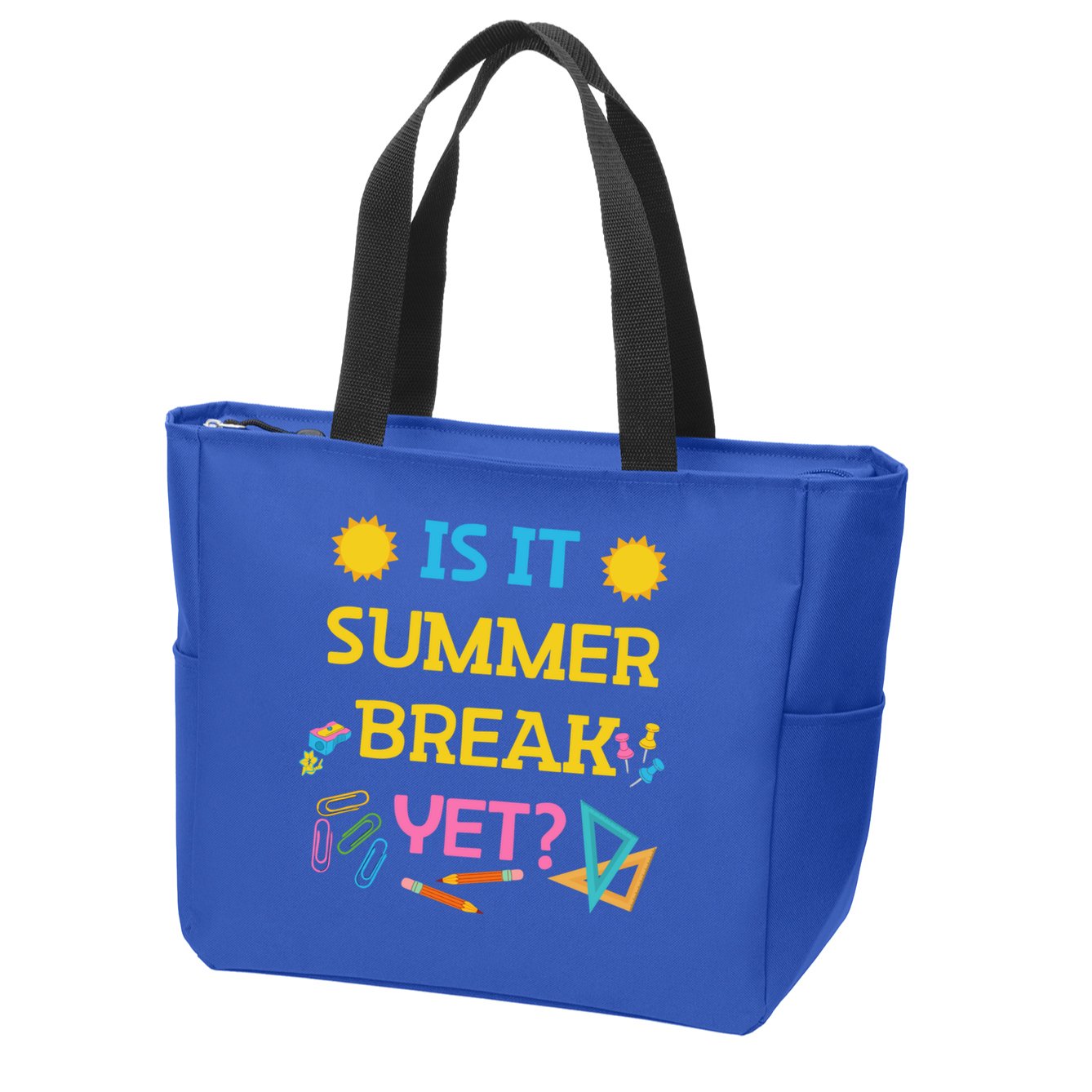 Funny Teacher Summer Break Spring Break Last Day Of School Gift Zip Tote Bag