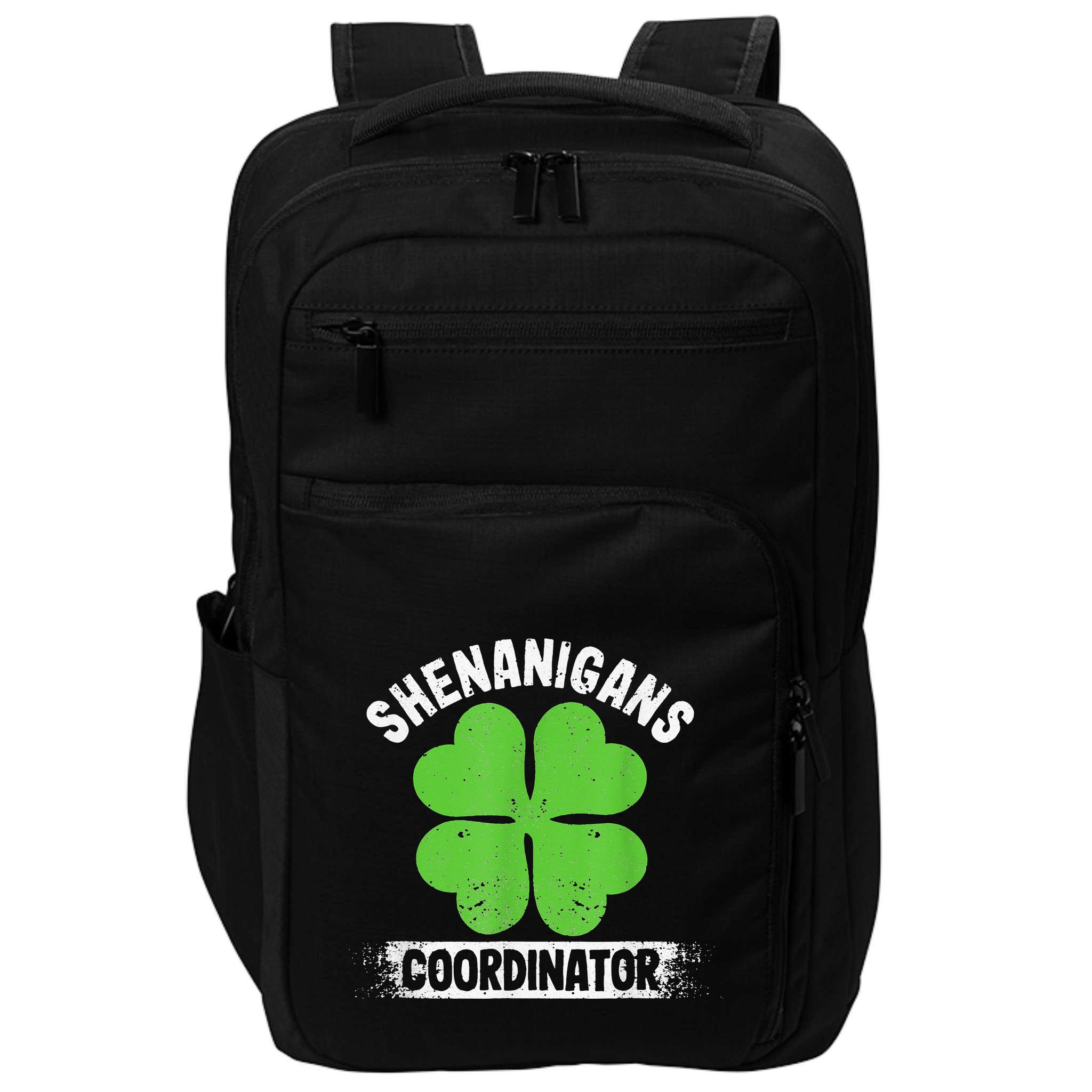 Funny Teacher St Patrick's Day Irish Shenanigans Coordinator Impact Tech Backpack