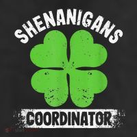 Funny Teacher St Patrick's Day Irish Shenanigans Coordinator 25L Jumbo Tote